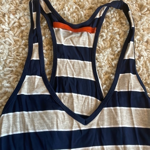 Feel The Piece Navy & Cream Stripe Racerback Dress - Picture 2 of 6